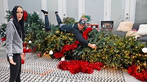 Taking down the Christmas tree the only way I know how. | Roman Atwood