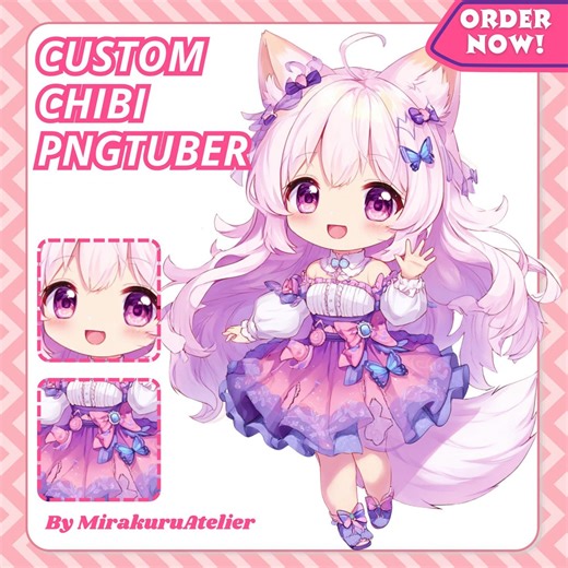 Custom Chibi Pngtuber Commission: Anime, Pet, or OC - Etsy