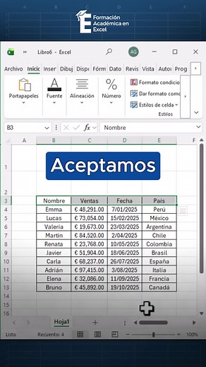 25K views · 406 reactions | Personaliza tus tablas en Excel con estos simples pasos. #exceltips #exceltutorial #Excel | Formación Académica en Excel | Facebook