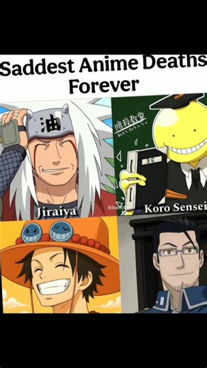 💔 Top 4 Saddest Anime Deaths in Anime History #anime #shorts #narutoshippuden