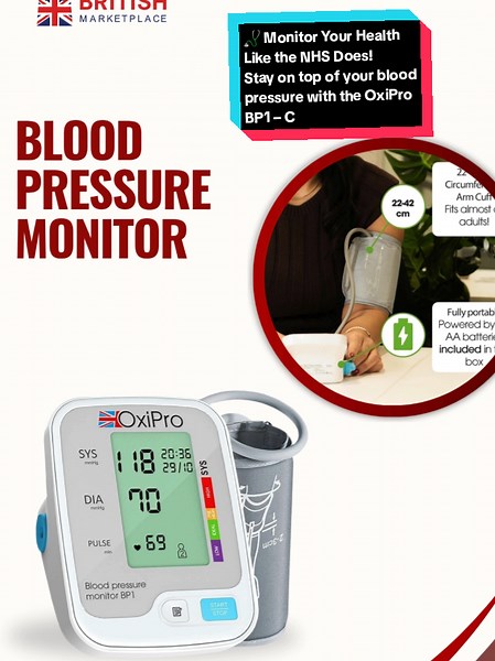 Monitor Your Health with OxiPro BP1 – NHS Approved