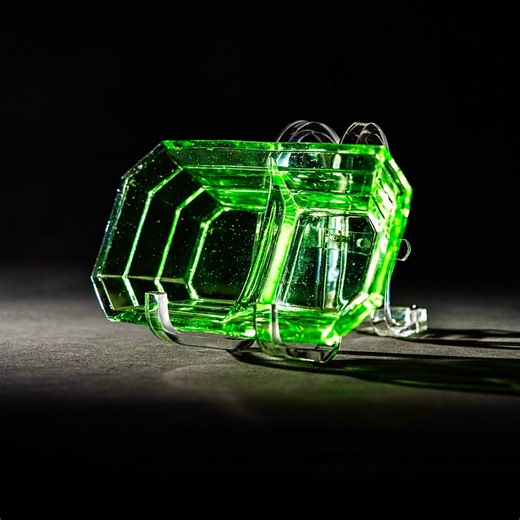 Green Tea Room Uranium Depression Glass Divided Relish Dish Indiana Glass Co. Art Deco - Etsy