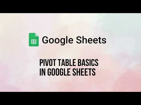 Pivot Table Basics in Google Sheets | Step-By-Step