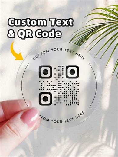 1-120Pcs Personalized Labels & Custom Stickers-Round Stickers That Can Be Printed With Any Text Or QR Code, And Are Both Water- And Oil-Resistant. These Exclusive Gift Tags And Thank-You Stickers Are Perfect For Creating Digital Invitations, Wedding Photo Walls, Or QR Codes Linking To Video Messages From The Newlyweds | SHEIN