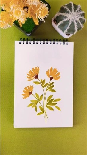 Watercolour Flower Painting | Easy Floral Art for Beginners 🎨 #shorts