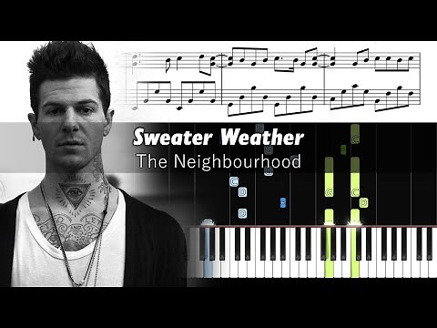 The Neighbourhood - Sweater Weather - Piano Tutorial with Sheet Music