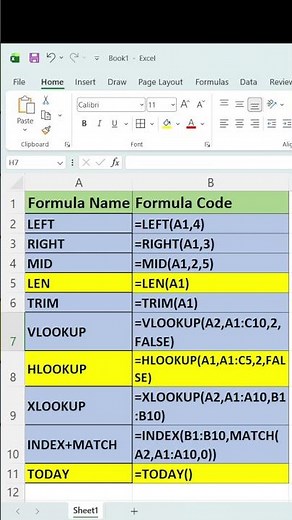 ⚡ Top Excel Formulas List 📊 | 30+ Important Formulas in One Video! #excel #npstudyzone