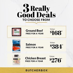 1.4K views | If eating better is high on your to-do list for 2024, this offer is for you.​ Resume your membership today and get a year's worth of high-quality meat or seafood free. Choose from 100% grass-fed ground beef, organic free-range chicken, or wild-caught salmon. | ButcherBox | Facebook