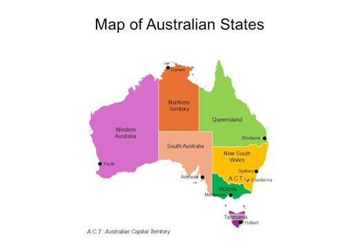 Editable Powerpoint Map of Australia With States and Capital Cities – Customizable for Projects, Teaching & Business - Etsy UK