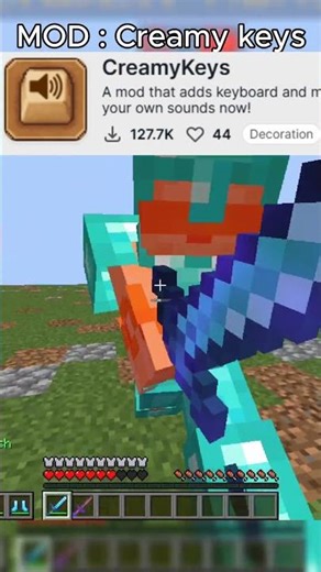I Tried CREAMY KEYS Minecraft Mods #minecraftshorts #trending #viral