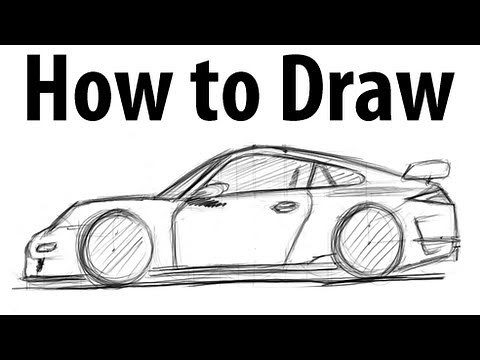 How to draw a Porsche 911 GT3 (997) - Sketch it quick!