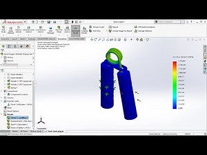 Static Analysis Hand Gripper use Solidworks