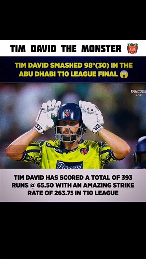 tim david the monster 👹 #cricket #shorts #timdavid #ipl