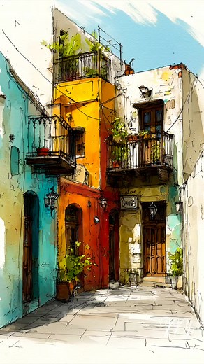 Step into the picturesque streets of Europe with these stunning watercolor illustrations. From bustling cafes to serene coastal towns and vibrant cityscapes, each piece captures the unique beauty and lively atmosphere of these enchanting places. Perfect for a moment of wanderlust! #WatercolorArt #EuropeanTravel #CafeLife #StreetScenes #TravelInspiration #ArtLovers #Cityscape #CoastalVibes | Bouz Mou