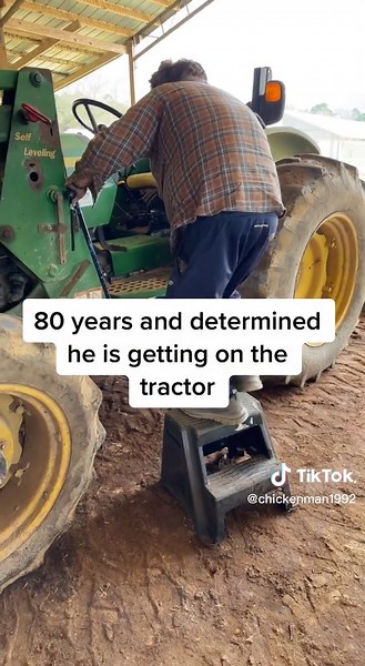 Dont know how many rides he has left 🥺 #fyp #fypシ #johndeere #tractor #farm #grandpa