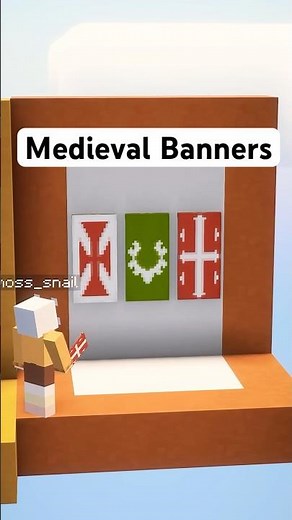 3 Minecraft Medieval Banners