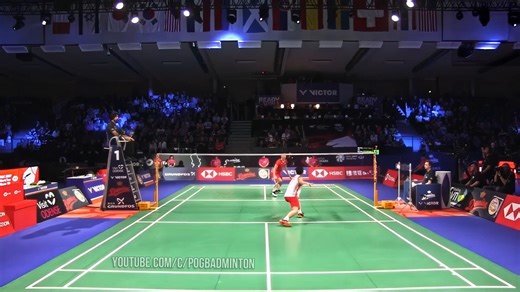 低视角桃田贤斗vs周天成 丹麦公开赛