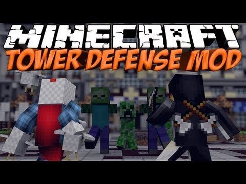 Tower Defense Mod: Minecraft Invasion Mod Showcase - Waves of Monsters!