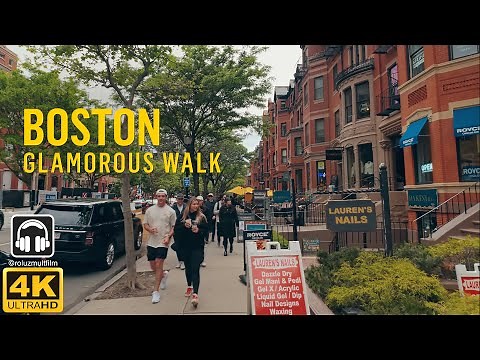 Exploring BOSTON'S Glamorous Back Bay | Newbury St & Boylston Walk Tour! [4K]