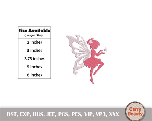 Fairy Embroidery, Fairy Stitching, Machine Embroidery, Magic Fairy File, Fairy Design, Embroidery Fill Stitch, Magic Embroidery, Baby Embro - Etsy