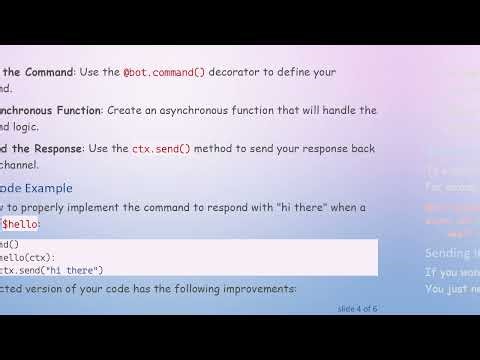 How to Make Your Discord Bot Respond with Specific Messages on Commands