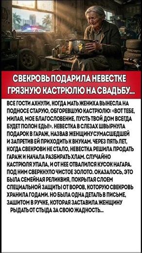 Грязная кастрюля на свадьбу... Тайна раскрыта через 5 лет 👇 #семья #свекровь #shorts #новости