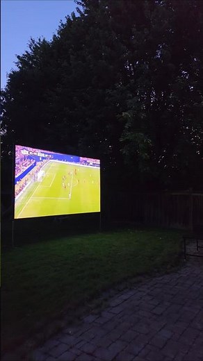 200 inch screen in my backyard, lighting it up with a light Cannon of a projector! Xgimi Noir Max!