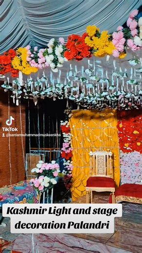 Mehndi Stage Decoration In Palandri Wedding ceremony of Hammad Farooq For Booking Contact 03465367250 @highlight | Sardar Muhammad Muskeen Khan