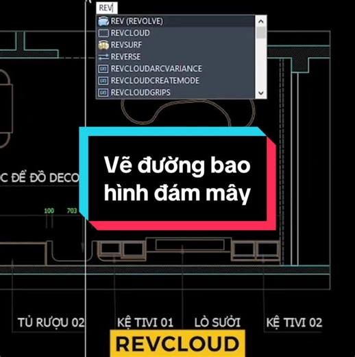 Đường bao hình đám mây trong AutoCAD
