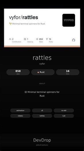 This Rust repo has 858+ stars for a reason