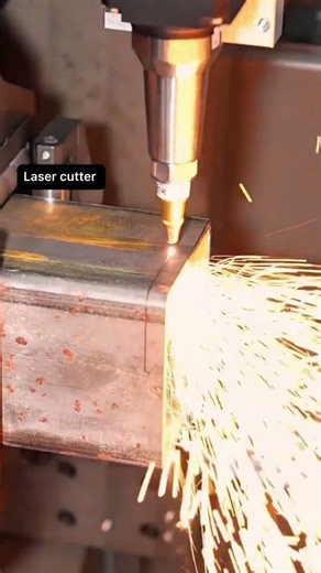 High Speed Metal Pipe Laser Cutting #MetalFabrication #IndustrialMachine #Engineering