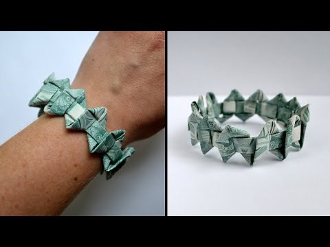 My MONEY BRACELET | Weaving | Dollar Origami | Tutorial DIY by NProkuda