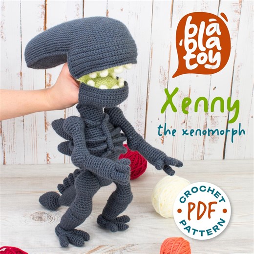 Crochet Pattern Xenomorph Alien - Amigurumi Puppet Toy | Educational Toys for Children - Etsy Australia