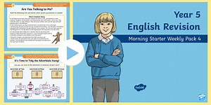 Year 5 English Revision Morning Starter Weekly PowerPoint Pack 4