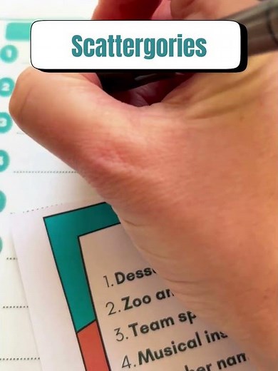 Family Fun Scattergories Game
