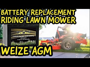 Zero Turn Mower Tractor New Weize AGM Battery Replacement Installation and Review of Weize Battery