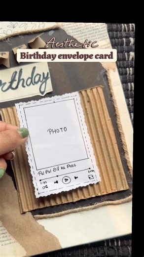 Aesthetic card envelope ✉️ #cardcreations #birthday #diy #aestheic #homemadepapercraft