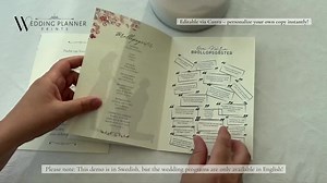 Wedding Ceremony & Reception Program Set | Editable Canva Templates | Foldable and Flat Printable Wedding Programs