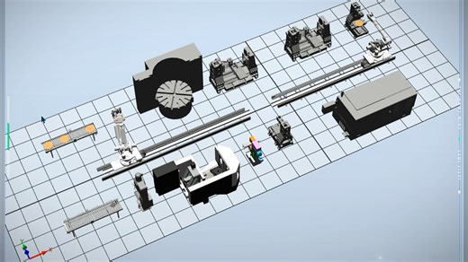 ABB robot studio工业机器人_多机床加工