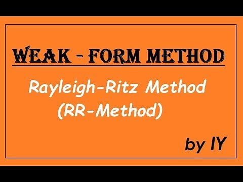 Weak Form Method I RR-Method I Finite Element Analysis