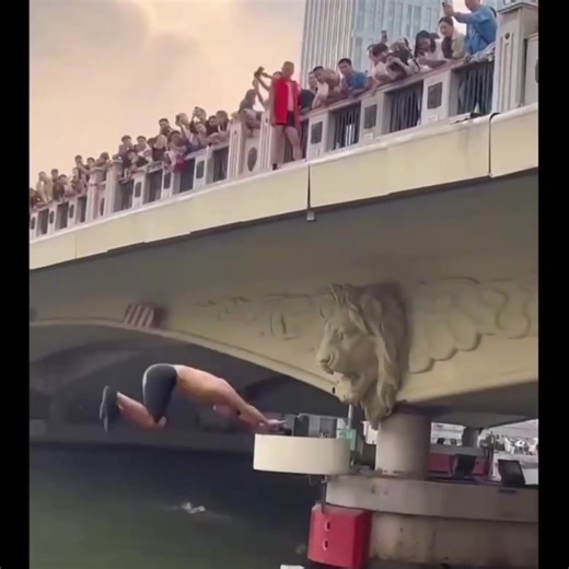 8.1K views · 47 reactions | Known as the "Tianjin Diving Grandpas," a spirited group of seniors in #Tianjin has transformed Shizilin Bridge into a sensation in the city. Enjoy their impressive diving performances! | China Matters | Facebook