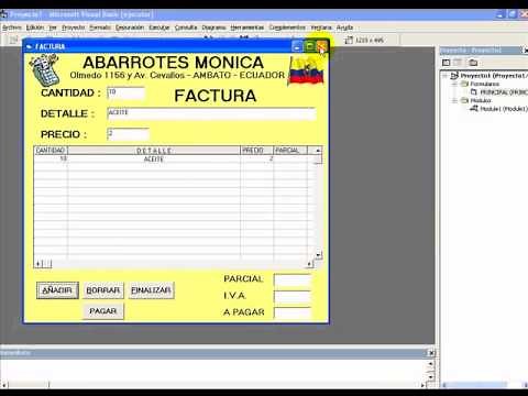 FACTURA SIMPLE EN VISUAL BASIC 6