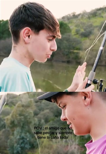 Pesca y risas con amigos: el desafío de la caña