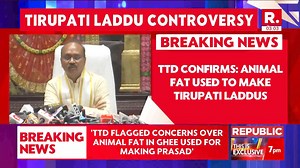 4.2K views · 54 reactions | Breaking News: TTD Confirms... Animal Fat Used To Make Laddus | Tirupati Laddu Controversy Full video: https://youtu.be/U-meVcUiTLY . . . #TirupatiLaddu | #LadduControversy | #TTDNews | #Tirupati | #animalfats | #laddu | #BreakingNews | #RepublicTV | #RepublicTVLive | Republic | Facebook