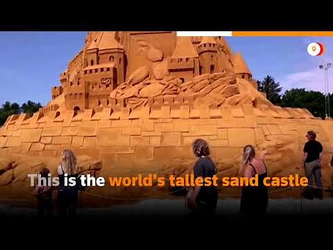 This is the world's tallest sandcastle