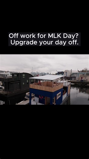 Off work for MLK Day? Upgrade your day off. Sleep in, brunch, then 90 minutes of hot cold on the water. We’re open today – grab a daytime slot. Book MLK sessions – link in bio. #seattlesauna #MLKDay #dayoff #seattletok