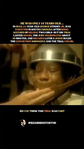 The 14 Year Old Wrongfully Executed #history #1944