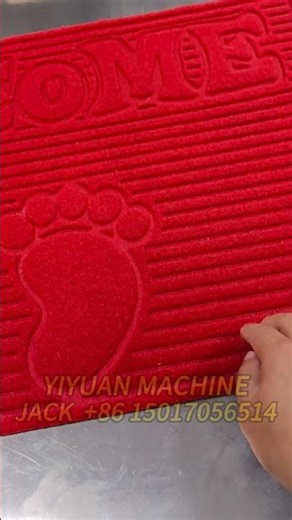 Polyester+rubber material door mat hydraulic embossing machine,Carpet making machine