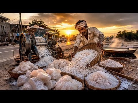 Amazing Traditional Salt Factory Process, Watch How Salt Is Made Step by Step