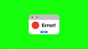 Error Message Pop up Animation on Green Screen